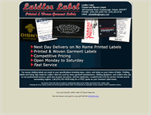 Tablet Screenshot of laidlerlabel.com